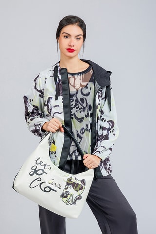 Sac porté épaule - Noir et blanc