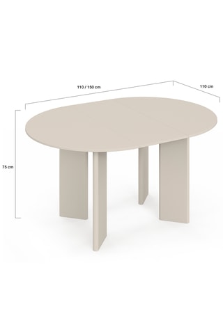 Table à manger extensible Cassia - 110/150 x 75 x 110 cm