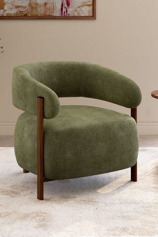 Fauteuil Albin - En tissu chenille - 69 x 68 x 68 cm