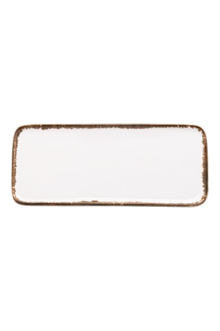 Assiette plate rectangulaire en céramique Petit - 11,5 x 26,5 cm