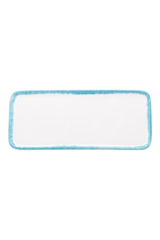 Assiette plate rectangulaire en céramique Petit - 11,5 x 26,5 cm