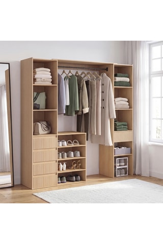 Penderie 5 tiroirs Faustine - 120/180 x 180 x 40 cm