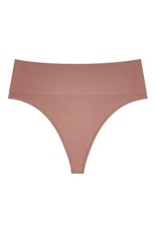 Tanga de talle alto Bandeau - Marrón