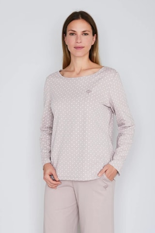 Pyjamashirt van biologisch katoen Cosy - Beige