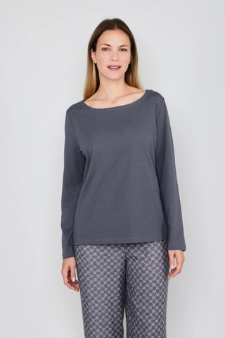 Pyjamashirt van biologisch katoen Relax - Donkergrijs