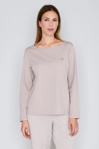 Pyjamashirt van biologisch katoen Cosy - Beige