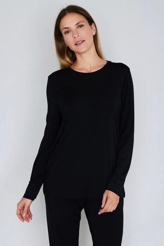 Pyjamashirt Beautiful- Zwart
