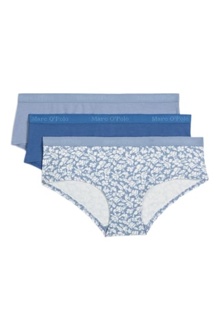 3 shortis de algodón orgánico Essentials - Azul 