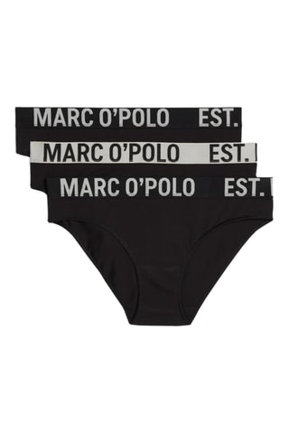 3 bragas de algodón orgánico Essentials - Negro 