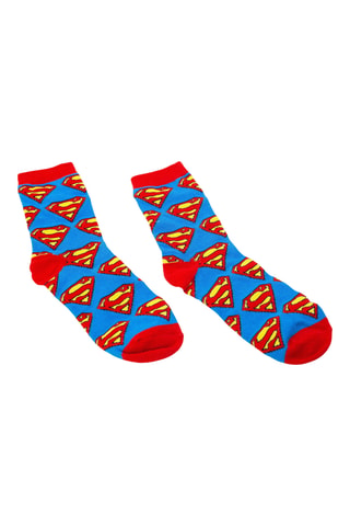 Calcetines y taza de cerámica Superman La Liga de la Justicia DC Comics - Azul ­- 32,5 cl