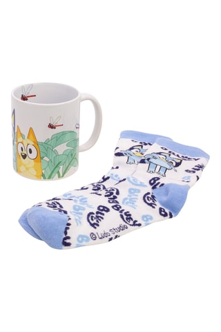 Calcetines y taza de cerámica Bluey - Azul ­- 32,5 cl