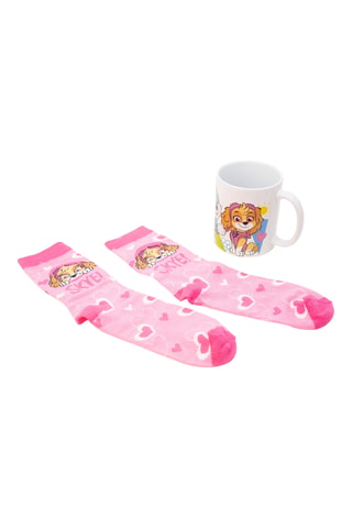 Calcetines y taza de cerámica Pat' Patrouille - Rosa - 32,5 cl