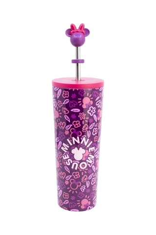 Vaso isotérmico con pajita de acero inoxidable Minnie Disney - 77 cl