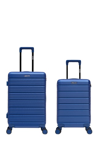 Valise cabine et valise semaine Lugano (S/M) - 55,5/65,5 cm - Bleu marine