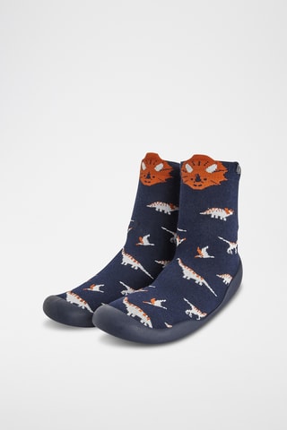 Botines tipo calcetín - Azul marino - Okaidi