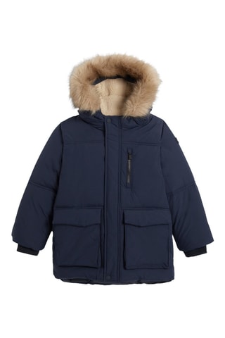 Parka con capucha - Azul marino - Okaïdi