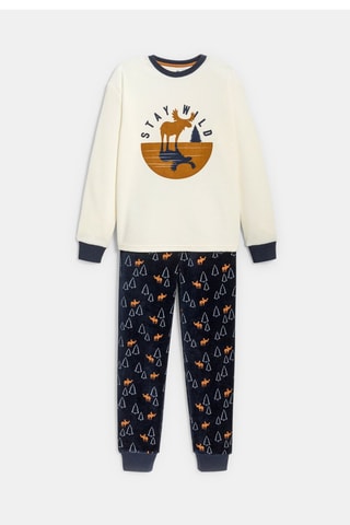 Pijama - Blanco y azul noche - Okaïdi