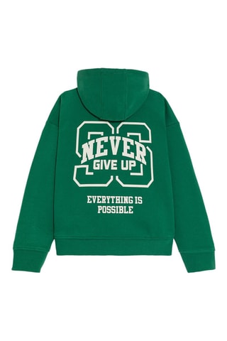 Sudadera con capucha - Verde esmeralda - Okaïdi