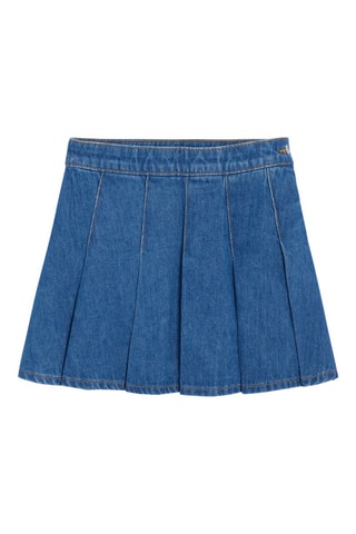 Falda plisada vaquera - Azul - Okaïdi
