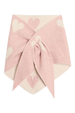 Fular reversible - Rosa y beige