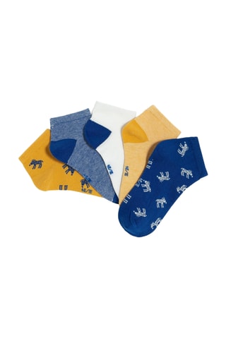 5 pares de calcetines cortos - Amarillo