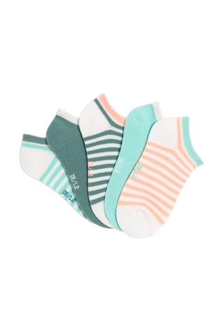 5 pares de calcetines cortos - Verde