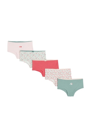 5 shortis - Verde y rosa
