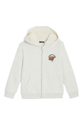 Sudadera con capucha - Crudo jaspeado