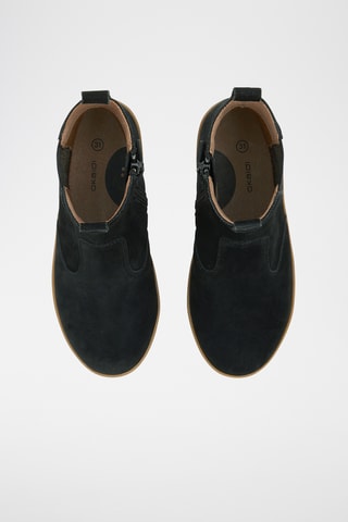 Botines de piel de serraje - Negro