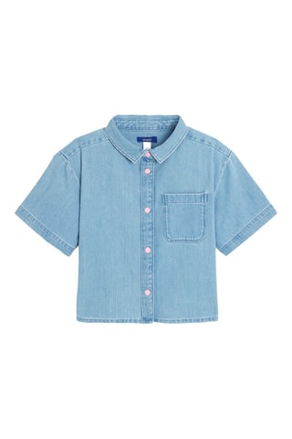 Camisa de ganga - Azul - Okaïdi