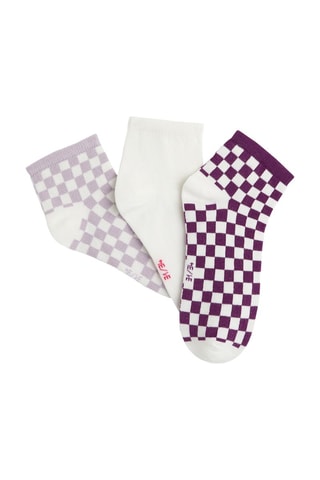 3 pares de calcetines - Violeta - Okaïdi