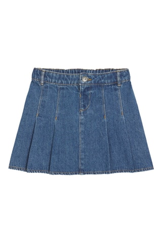 Falda plisada vaquera - Azul - Okaïdi