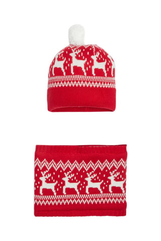 Gorro con borla y cuello - Rojo - Okaïdi