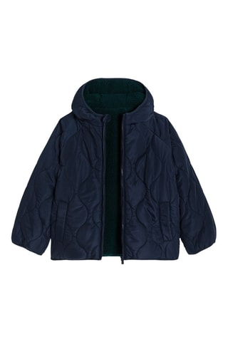 Cazadora reversible con capucha - Azul marino - Okaïdi