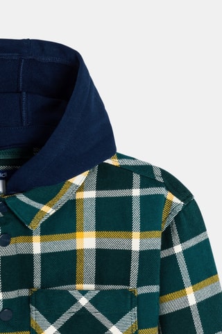 Sobrecamisa con capucha - Verde oscuro - Okaïdi