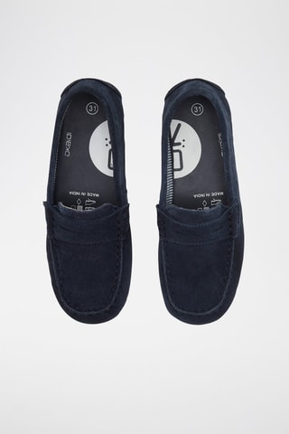 Mocasines de nobuk - Azul marino