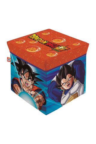 Pouf-coffre Son Goku et Vegeta Dragon Ball Super - 30 x 30 x 30 cm