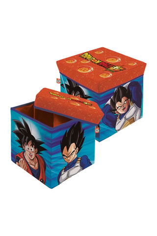 Pouf-coffre Son Goku et Vegeta Dragon Ball Super - 30 x 30 x 30 cm