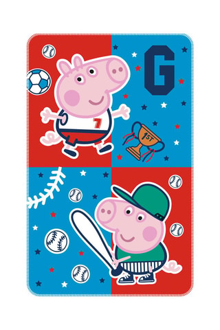 Plaid Peppa Pig - 150 x 95 cm - Rood