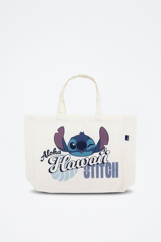Totebag Stitch Lilo en Stitch Disney- Ecru - Wit en blauw