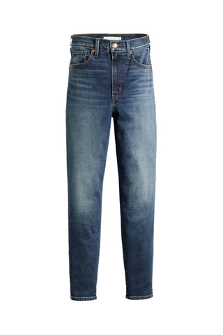 Jean taille haute Mom - Bleu