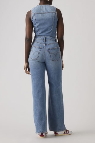 Combinaison wide legs en jean Own It - Bleu