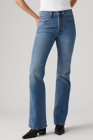 Jean Wedgie Boot - Bleu