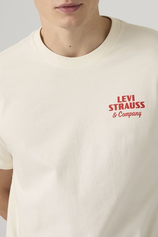 T-shirt Relaxed Fit Archival Overal - Écru