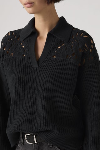 Pull Bianca Crochet - Noir