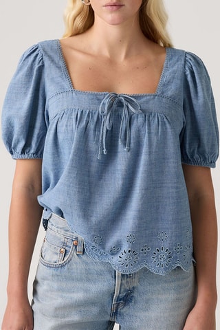 Blouse Darling Cutwork Breezy - Bleu