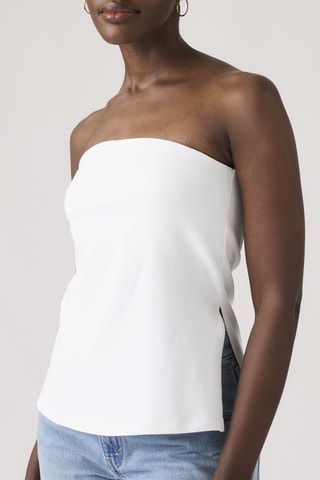 Top bustier Talia Tube Top Bright Jersey - Blanc