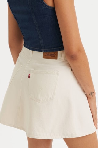 Minijupe en jean Flounce - Blanc