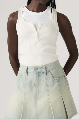 Minijupe plissée en jean Pleated - Bleu