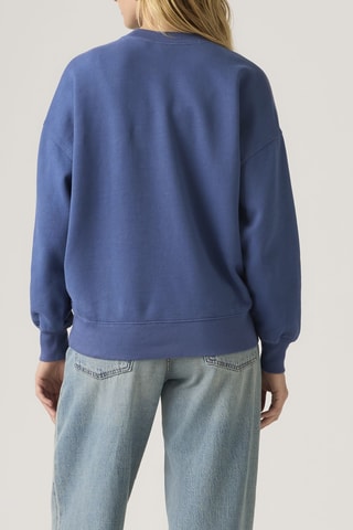 Pull Vintage Oversized Crew Roy - Bleu